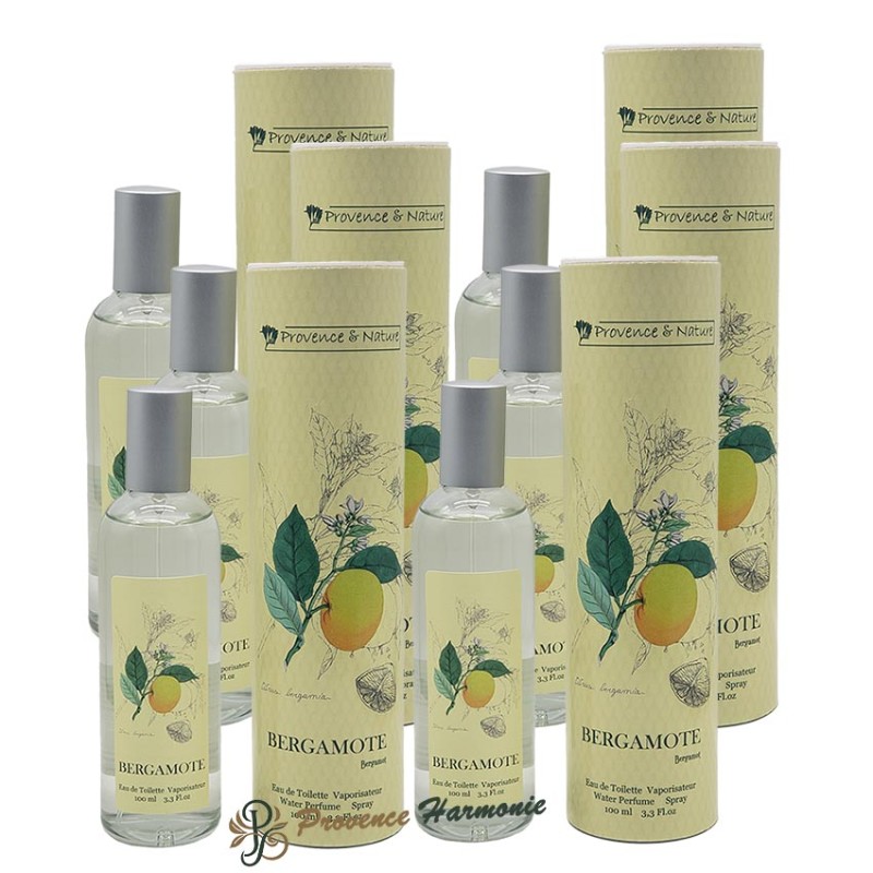 Eau de Toilette Bergamotte Provence et Nature 100 ml (Set aus 6)