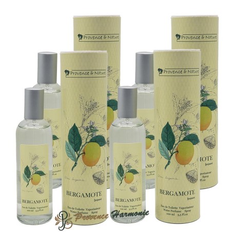 Eau de toilette Bergamot Provence et Nature 100 ml (Set of 4)