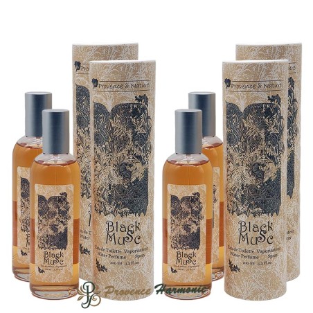 Eau de toilette Black Musc Provence et Nature 100 ml (Lot de 4)