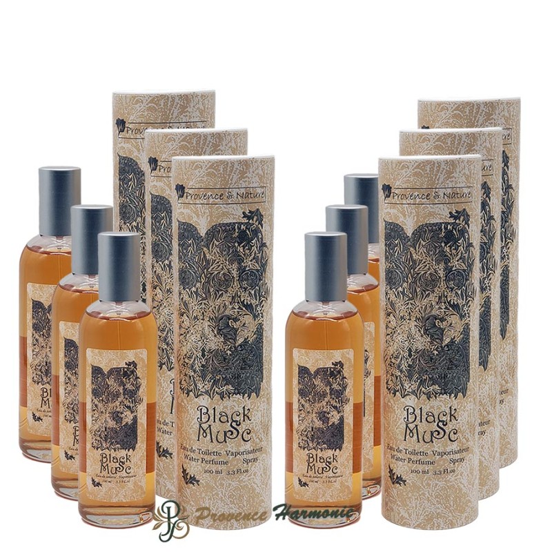 Eau de Toilette Black Musc Provence et Nature 100 ml (Set aus 6)