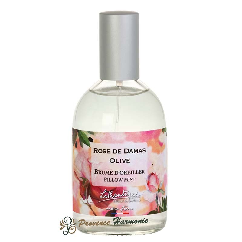 Brume d'oreiller Rose de Damas Olive Lothantique