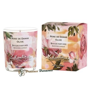 Damask Rose Olive Scented Candle Lothantique