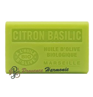 Savon Citron Basilic à l'Huile d'Olive Bio AOP de Provence 125g