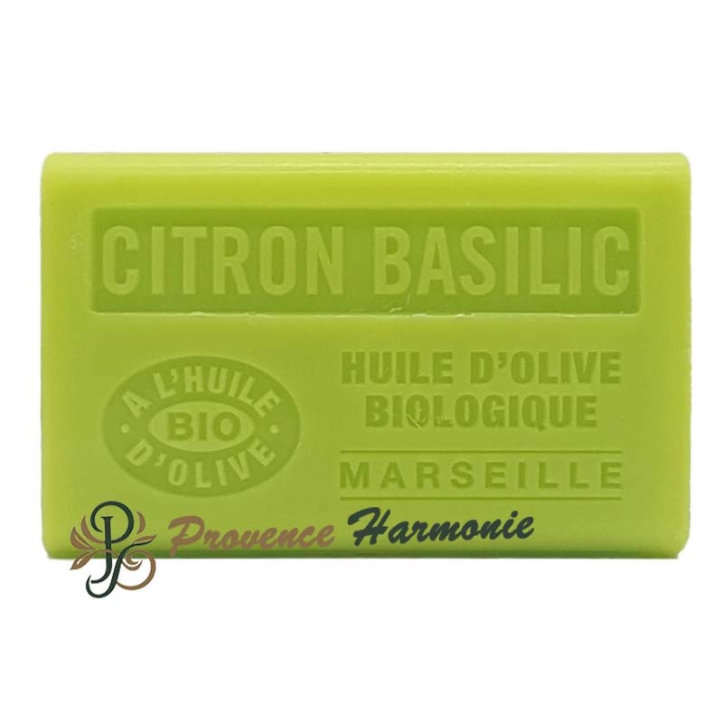 Lemon Basil Soap with Organic AOP Provence Olive Oil 125g