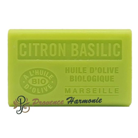 Savon Citron Basilic à l'Huile d'Olive Bio AOP de Provence 125g