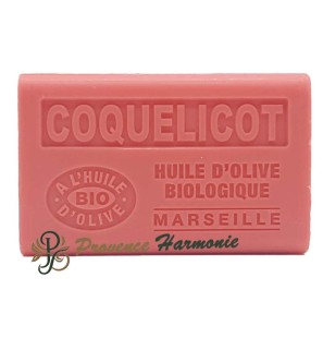 Savon Coquelicot à l'Huile d'Olive Bio AOP de Provence 125g