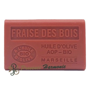 Savon Fraise des Bois à l'Huile d'Olive Bio AOP de Provence 125g