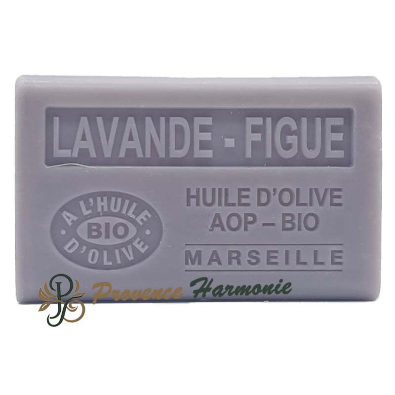 Lavendel-Feige-Seife mit Bio-Olivenöl AOP aus der Provence 125g