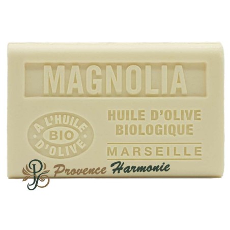 Magnolienseife mit Bio-Olivenöl AOP aus der Provence 125g