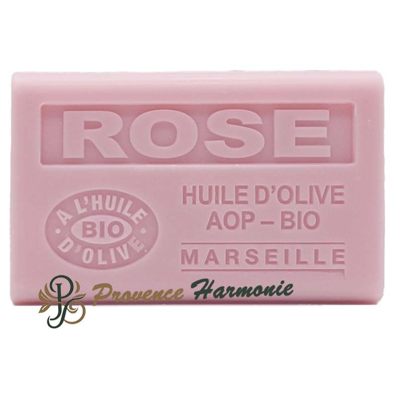 Rosenseife mit Bio-Olivenöl AOP aus der Provence 125g