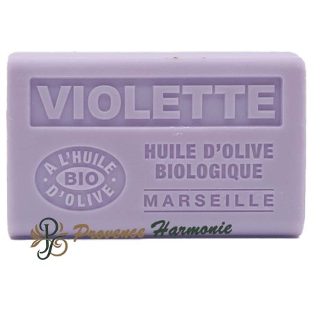 Savon Violette à l’Huile d’Olive Bio AOP de Provence 125g