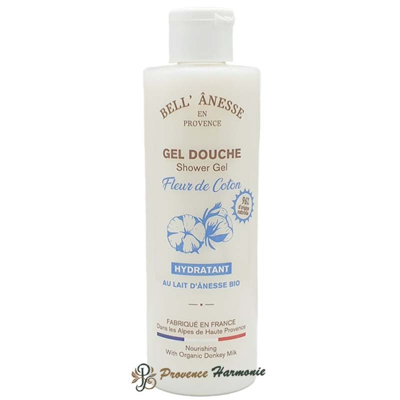 Gel de ducha Flor de Algodón con leche de burra ecológica Bell' Ânesse en Provence