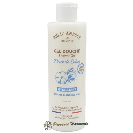 Gel douche Fleur de Coton au lait d'ânesse Bio Bell' Ânesse en Provence