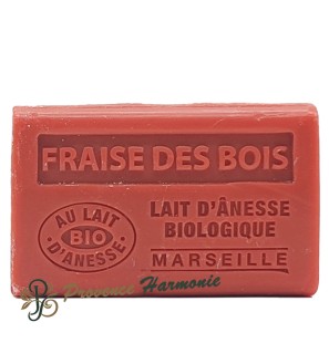 Savon Fraise des Bois au lait d’ânesse bio 60g