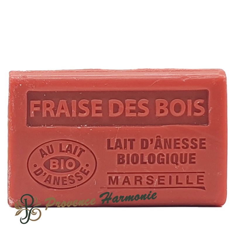 Savon Fraise des Bois au lait d’ânesse bio 60g