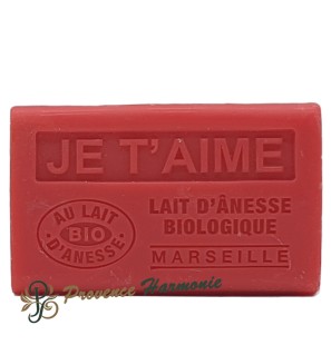 Savon Je t'aime au lait d'ânesse bio 60g