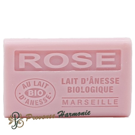 Savon Rose au lait d’ânesse bio 60g