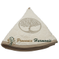 Asciugamano tondo écru in spugna ricamato con Albero della Vita Asciugamano tondo écru in spugna ricamato con Albero della Vita