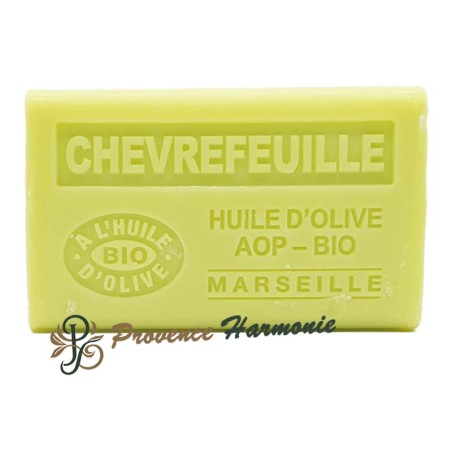 sapone al caprifoglio con olio d'oliva biologico AOP di Provenza 125g