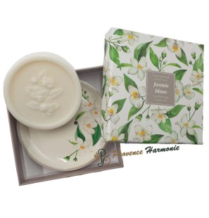Set sapone al gelsomino bianco con porta sapone Esprit Provence