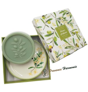 Set sapone ai fiori d’ulivo con porta sapone Esprit Provence