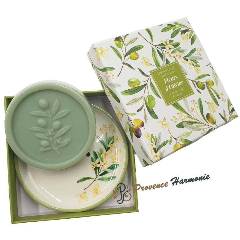 Set sapone ai fiori d’ulivo con porta sapone Esprit Provence Set sapone ai fiori d’ulivo con porta sapone Esprit Provence