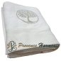 ECRU BATH TOWEL EMBROIDERED TREE OF LIFE