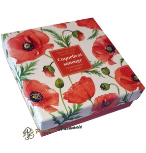 Geschenkset mit seife und seifenschale mit klatschmohn Esprit Provence
