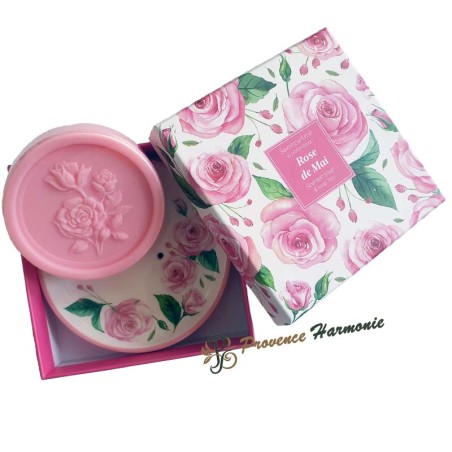 Cofanetto con portasapone e sapone Rosa di Maggio Esprit Provence