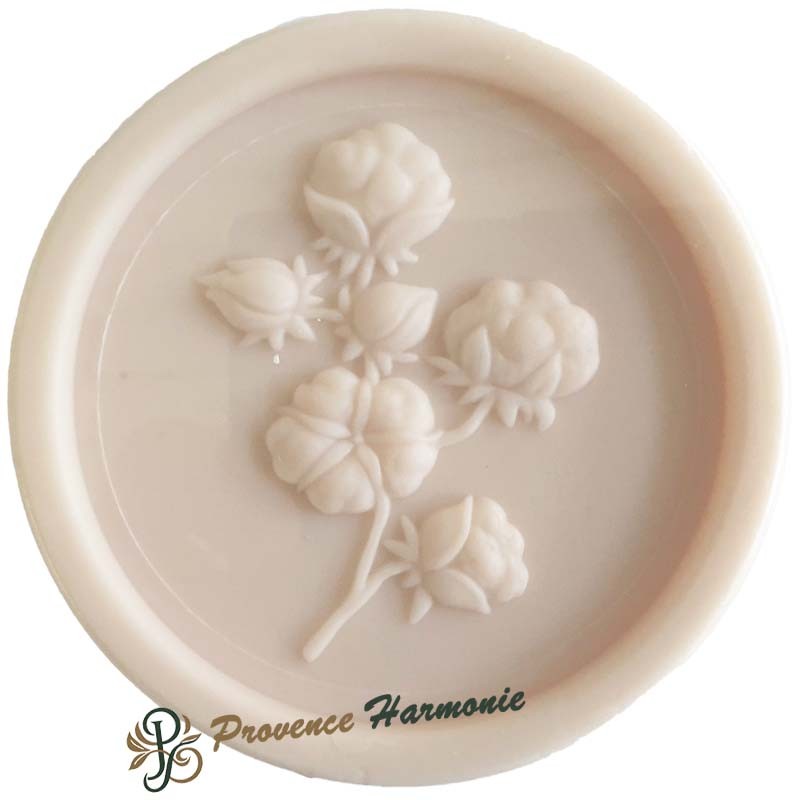 Savon Fleur de Coton à l'huile d'amande douce Esprit Provence Savon Fleur de Coton à l'huile d'amande douce Esprit Provence