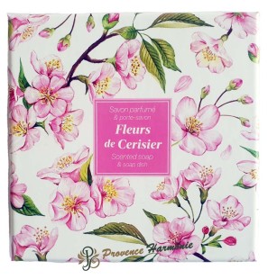 Cofanetto con sapone ai fiori di ciliegio e portasapone Esprit Provence