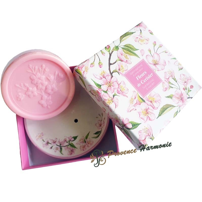 Cofanetto con sapone ai fiori di ciliegio e portasapone Esprit Provence Cofanetto con sapone ai fiori di ciliegio e portasapone Esprit Provence