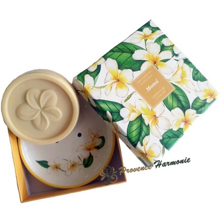 Monoi soap and ceramic soap dish gift set Esprit Provence