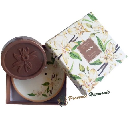 Coffret porte-savon et savon Vanille Esprit Provence