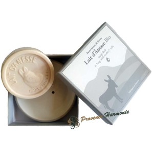 Geschenkset mit Seifenschale und Bio-Eselmilchseife Esprit Provence