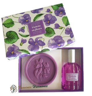 Cofanetto regalo Violette en Fleurs sapone ed eau de toilette Esprit Provence