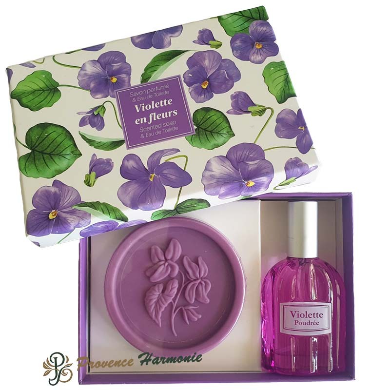 Cofanetto regalo Violette en Fleurs sapone ed eau de toilette Esprit Provence