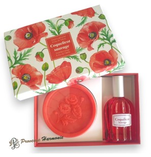 Geschenkset Mohnblume seife und Eau de Toilette Esprit Provence