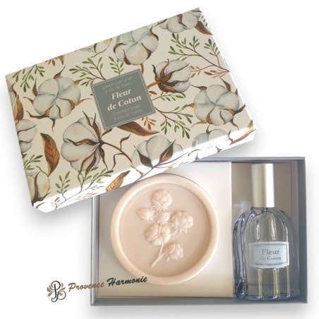 Cofanetto regalo Fiore di Cotone Sapone e Eau de Toilette Esprit Provence