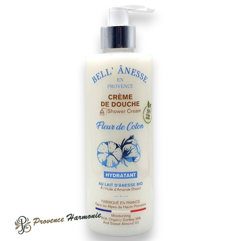 Crema de Ducha Flor de Algodón con Leche de Burra Bio Bell' Ânesse en Provence