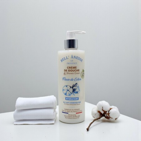 Crema de Ducha Flor de Algodón con Leche de Burra Bio Bell' Ânesse en Provence