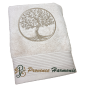 Beige towel embroidered with Tree of Life Beige towel embroidered with Tree of Life