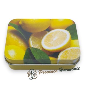 Jabón de Limón 120 g con Aceite de Oliva DOP de Provenza – Caja metálica decorativa – Esprit Provence