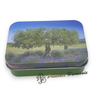 Olive Soap 120 g with PDO Olive Oil from Provence – Decorative Metal Box – Esprit Provence