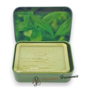 Sapone alla Verbena 120 g con Olio d’Oliva DOP di Provenza – Scatola in metallo decorativa – Esprit Provence