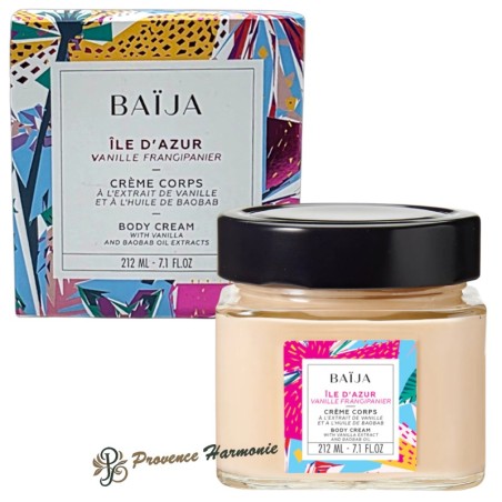 Crème Corps Vanille Frangipanier Île d’Azur Baïja - 212 ml