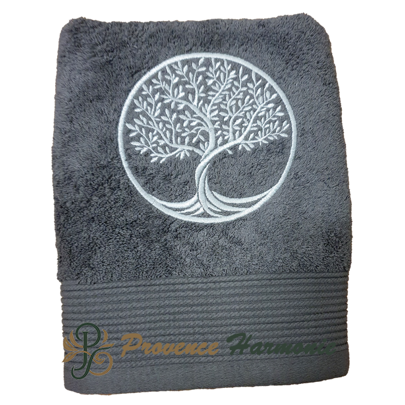 TREE OF LIFE EMBROIDERED QUARTZ TOILET TOWEL