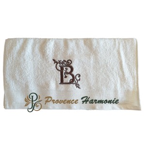 SERVIETTE 50 X 100 BRODÉE PERSONNALISÉE INITIALE LETTRE B