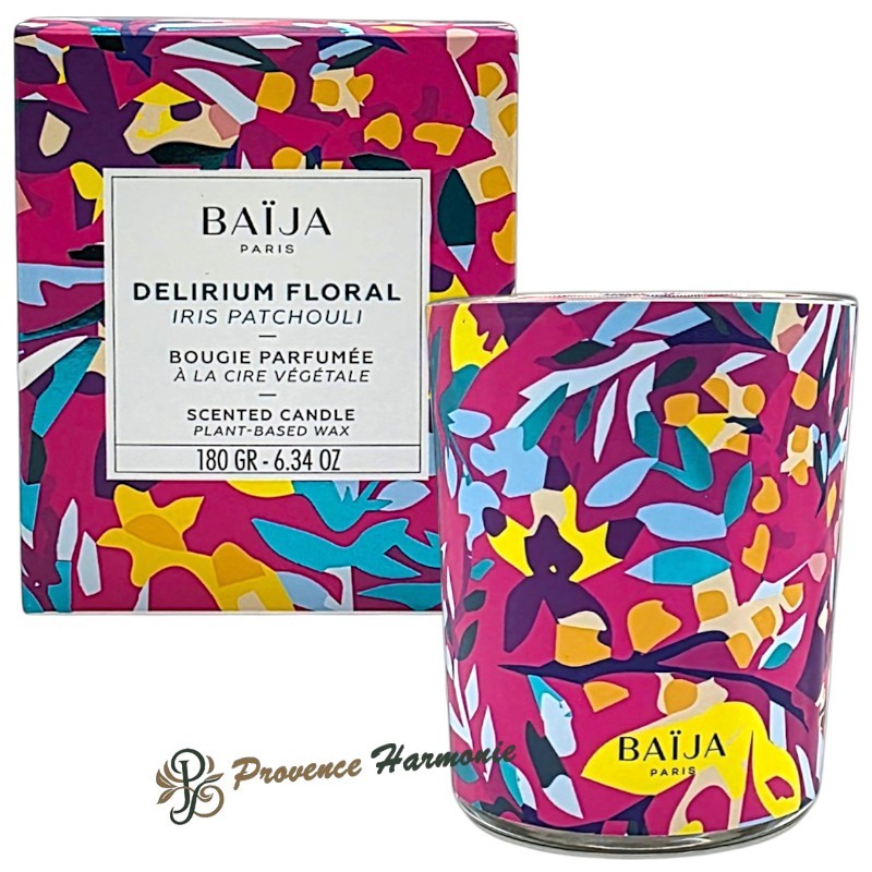 Candela Profumata Iris Patchouli Delirium Floral Baïja