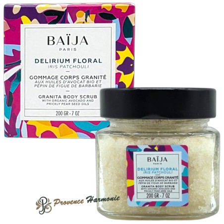 Exfoliante Corporal Iris Patchouli Delirium Floral Baïja – 200 g